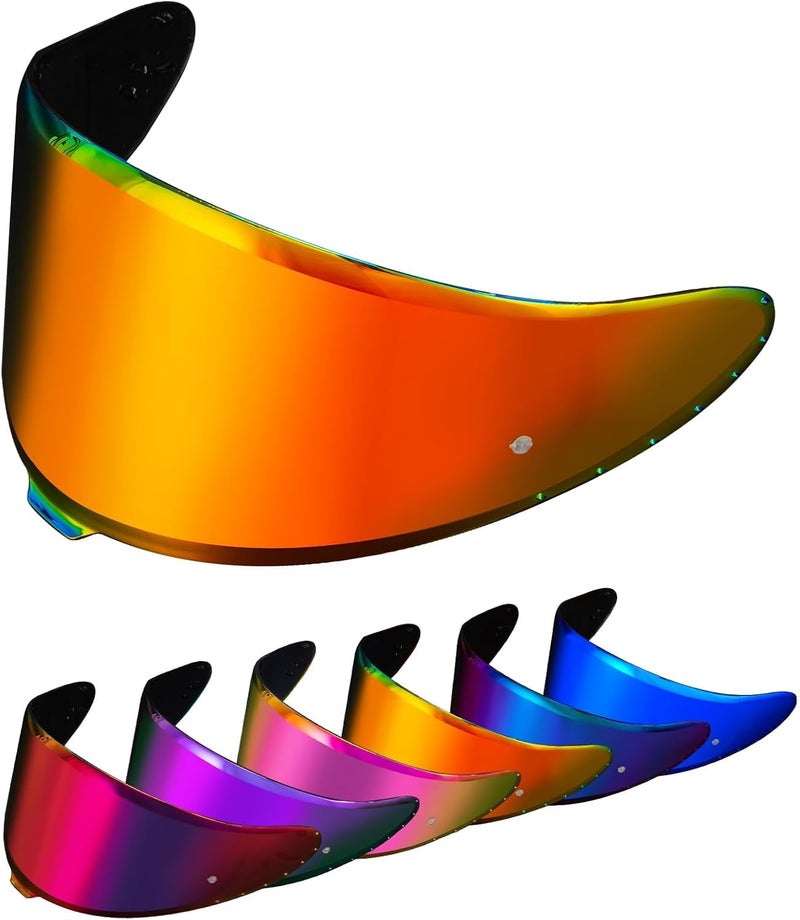 psler RF-1400 RF 1400 visor - CWR-F2R Face Shield Helmet Visor Motorcycle Helmet Shield Accessories Replacement for RF 1400 CWR-F2R NXR2 Z8,Deep red - Image 1